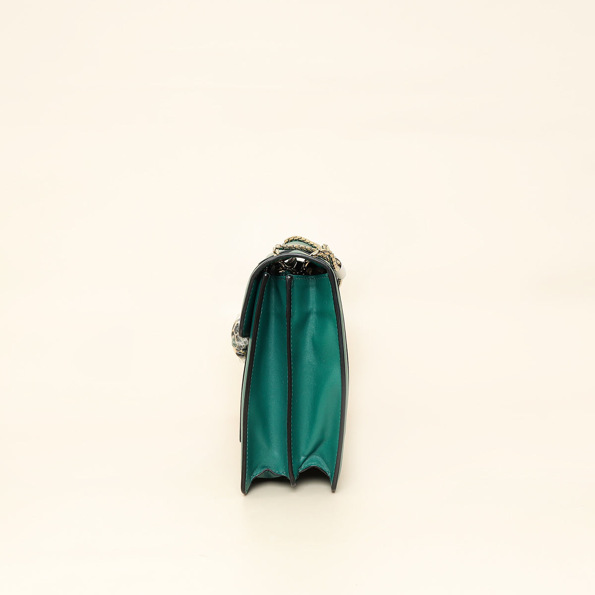 Bvlgari Green Serpenti Forever Flap Shoulder Bag