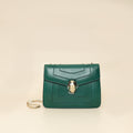 Bvlgari Green Serpenti Forever Flap Shoulder Bag