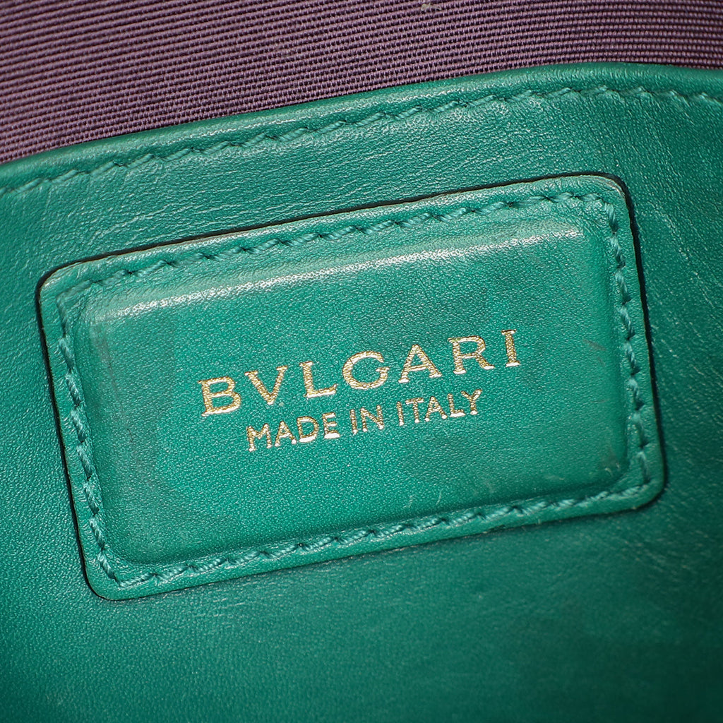 Bvlgari Green Serpenti Forever Flap Shoulder Bag