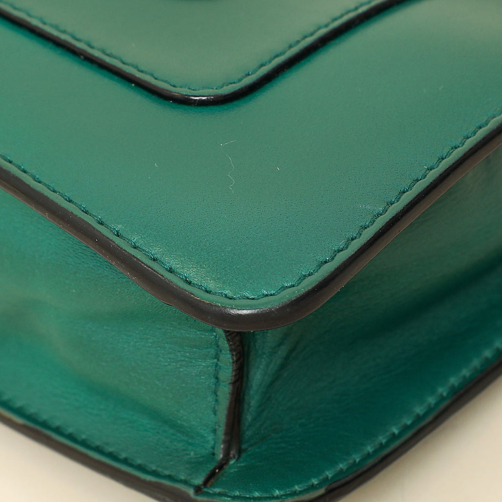 Bvlgari Green Serpenti Forever Flap Shoulder Bag