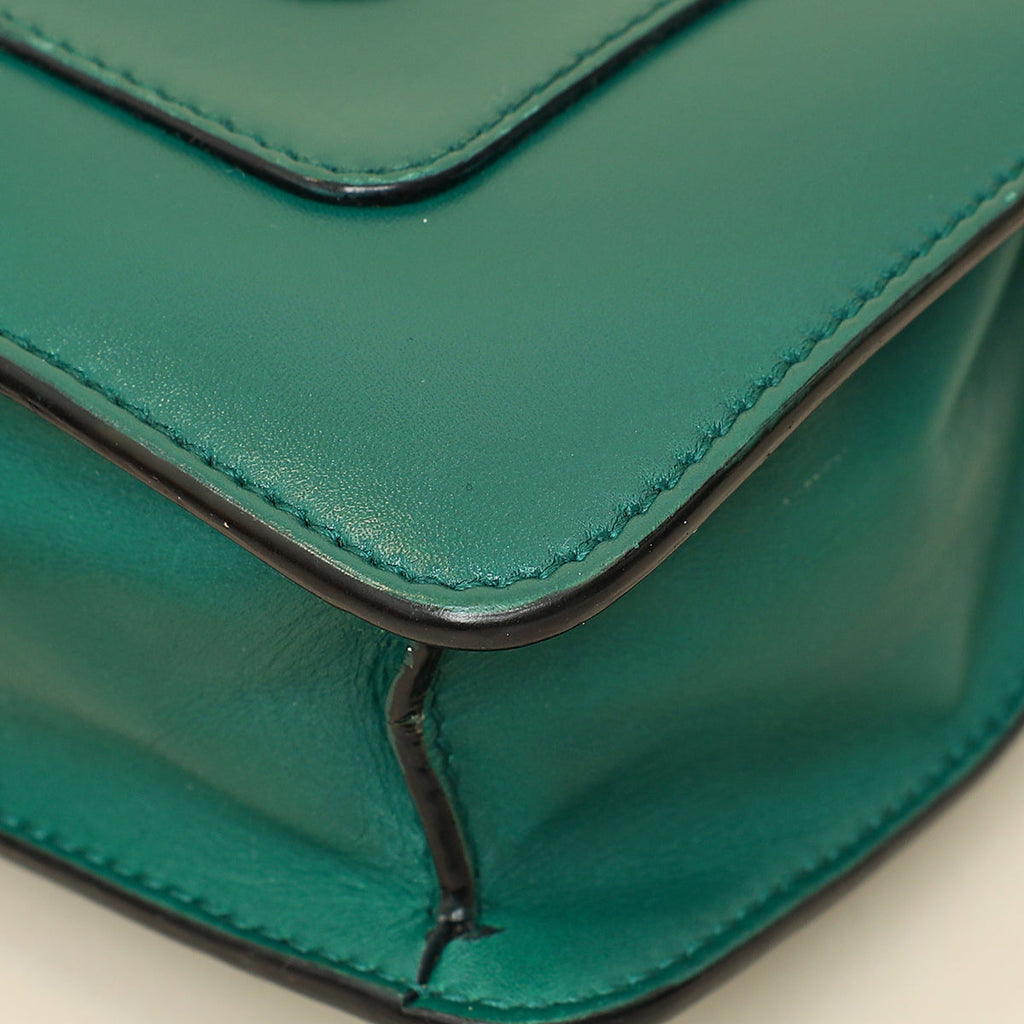 Bvlgari Green Serpenti Forever Flap Shoulder Bag
