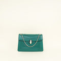 Bvlgari Green Serpenti Forever Flap Medium Shoulder Bag