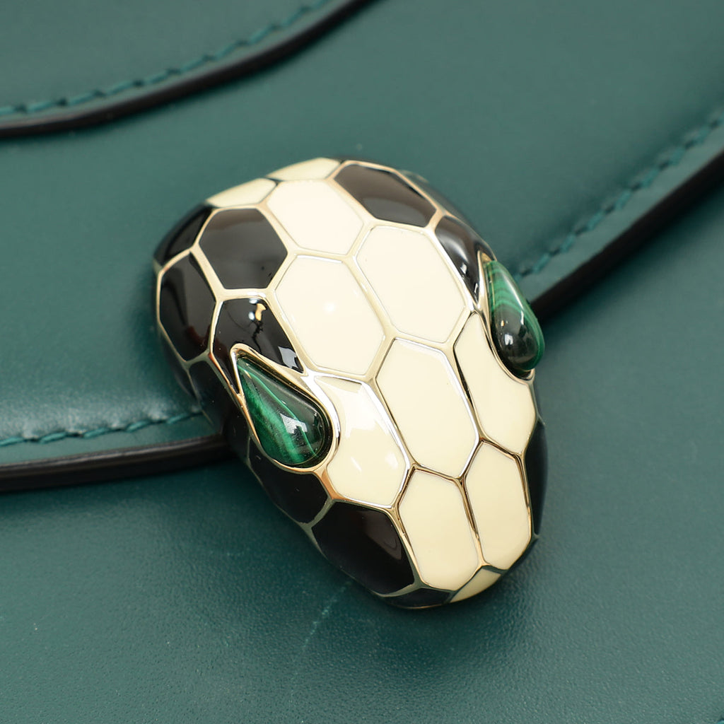 Bvlgari Green Serpenti Forever Top Handle Small Bag