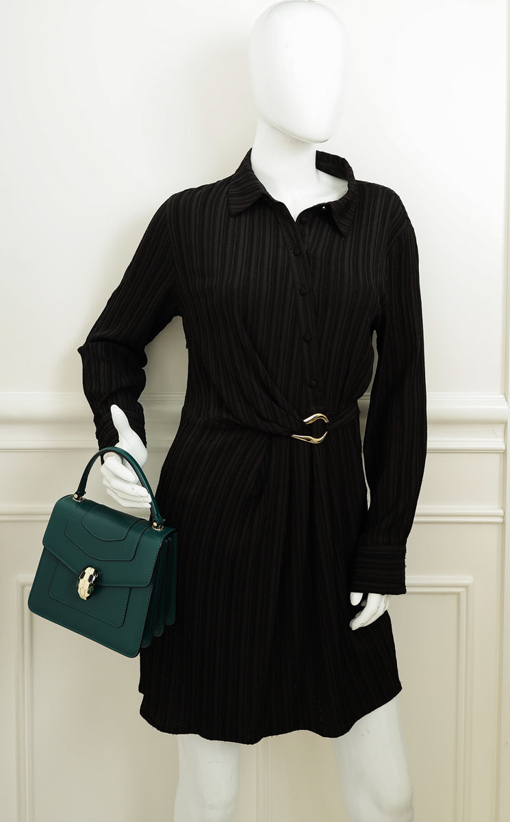 Bvlgari Green Serpenti Forever Top Handle Small Bag