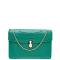 Bvlgari Emerald Green Serpenti Forever Medium Shoulder Bag