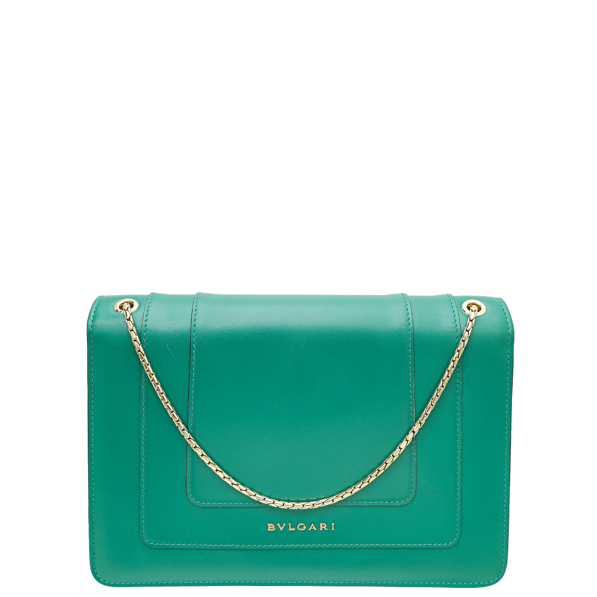 Bvlgari Emerald Green Serpenti Forever Medium Shoulder Bag