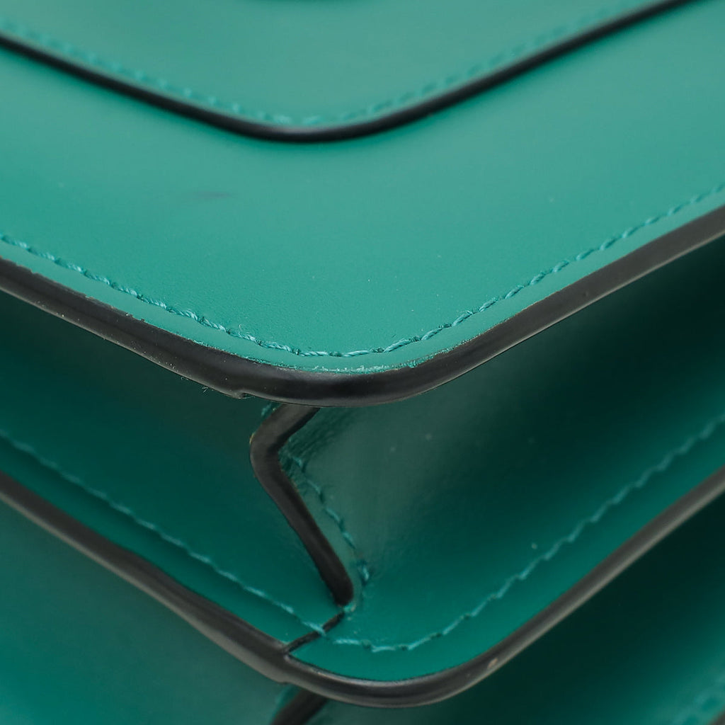 Bvlgari Emerald Green Serpenti Forever Medium Shoulder Bag