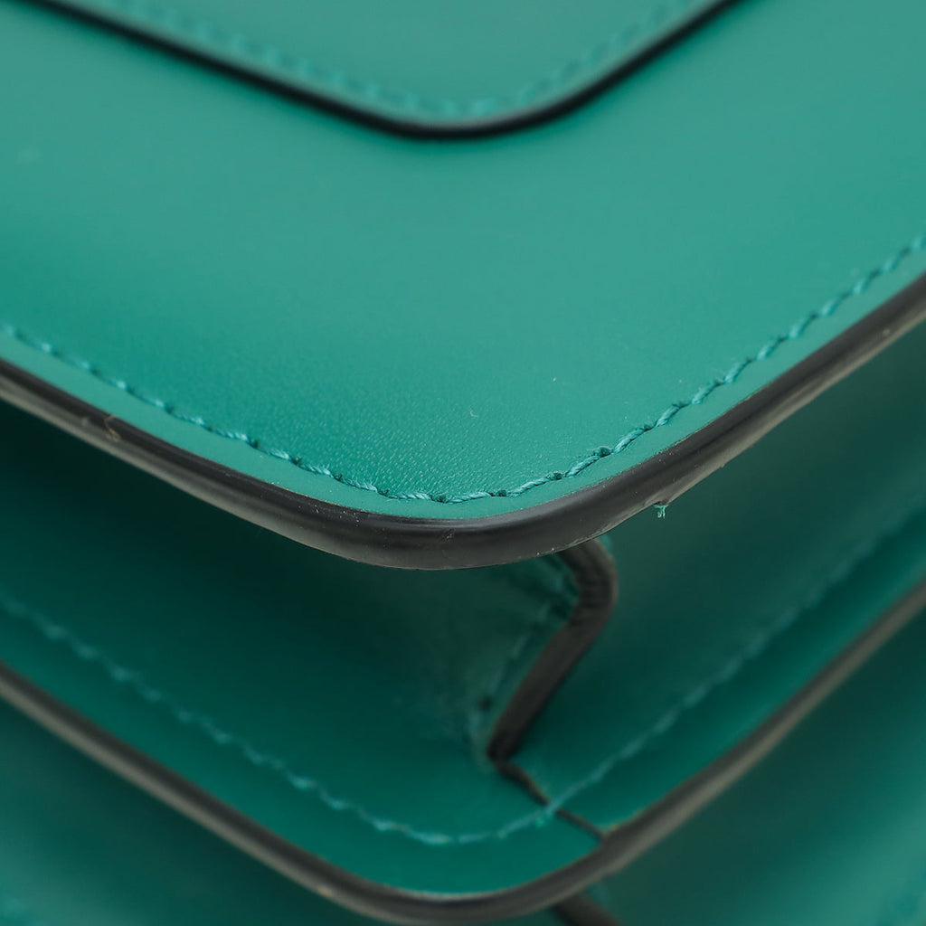 Bvlgari Emerald Green Serpenti Forever Medium Shoulder Bag
