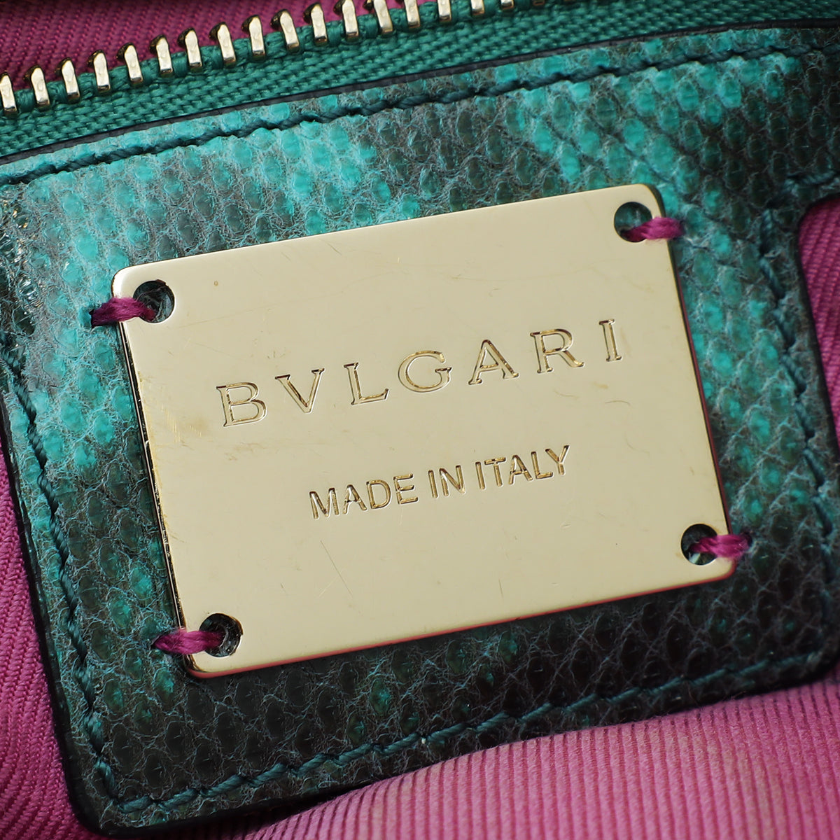 Bvlgari Green Karung Serpenti Forever Bag