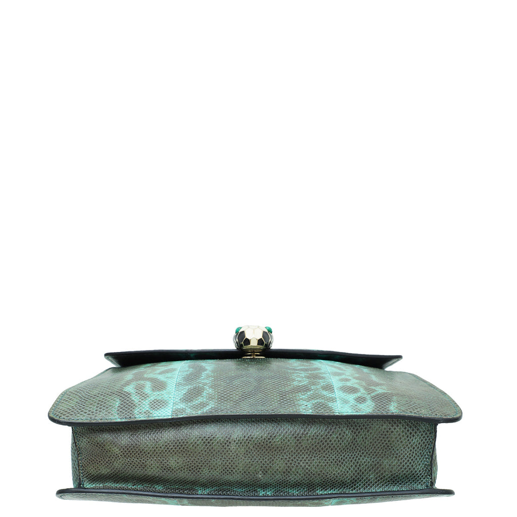 Bvlgari Green Karung Serpenti Forever Bag