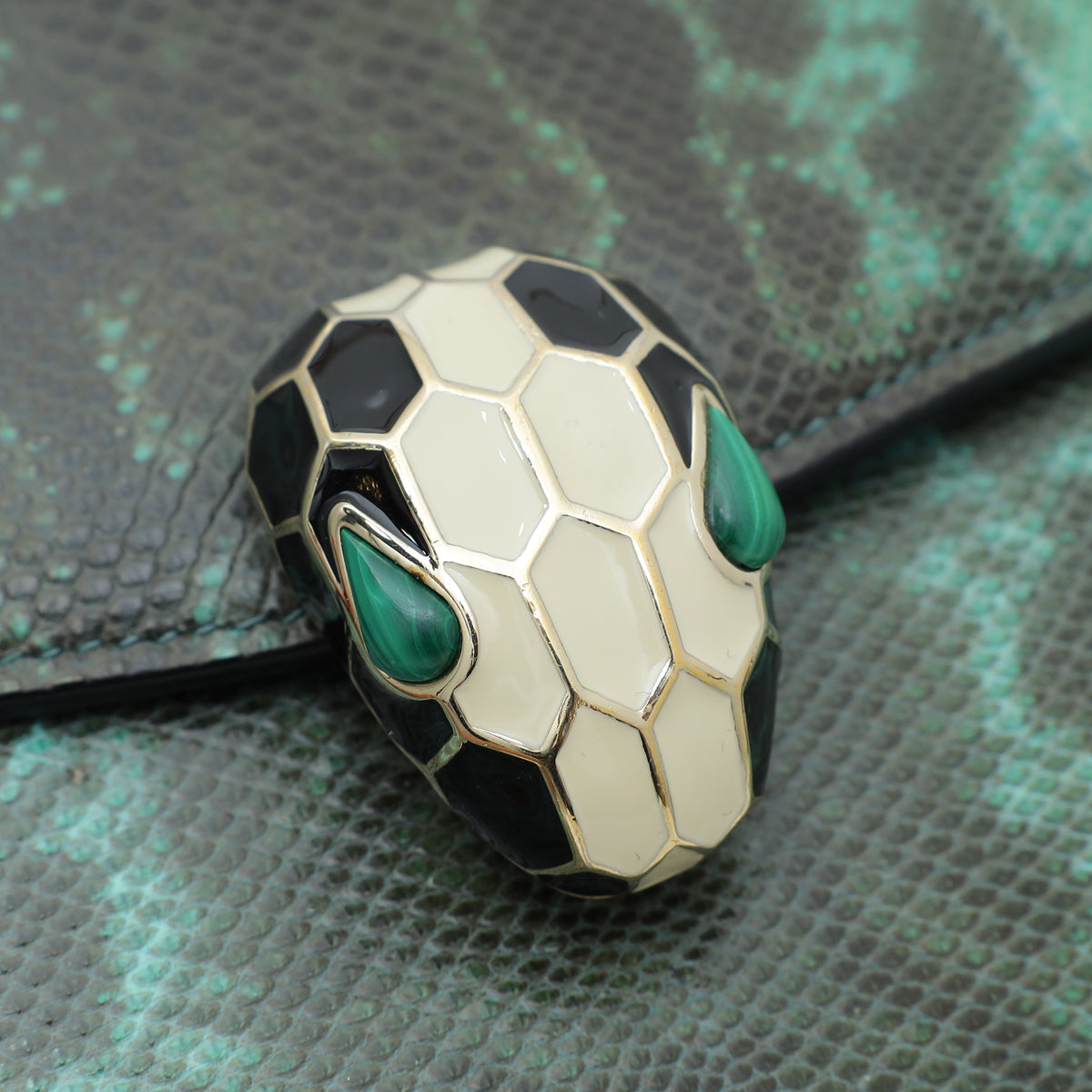 Bvlgari Green Karung Serpenti Forever Bag