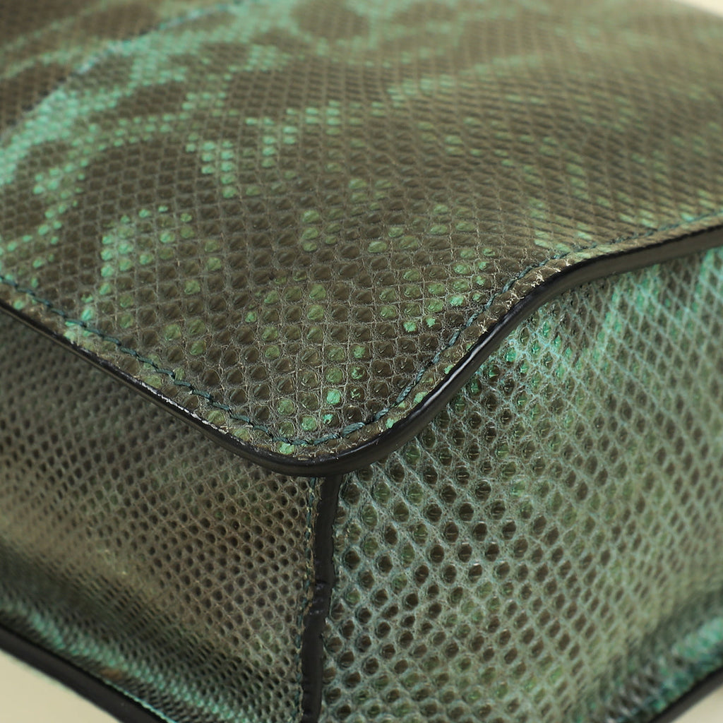 Bvlgari Green Serpenti Forever Karung Shoulder Bag