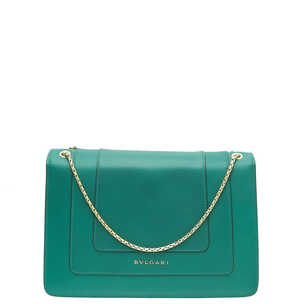 Bvlgari Green Serpenti Forever Medium Shoulder Bag