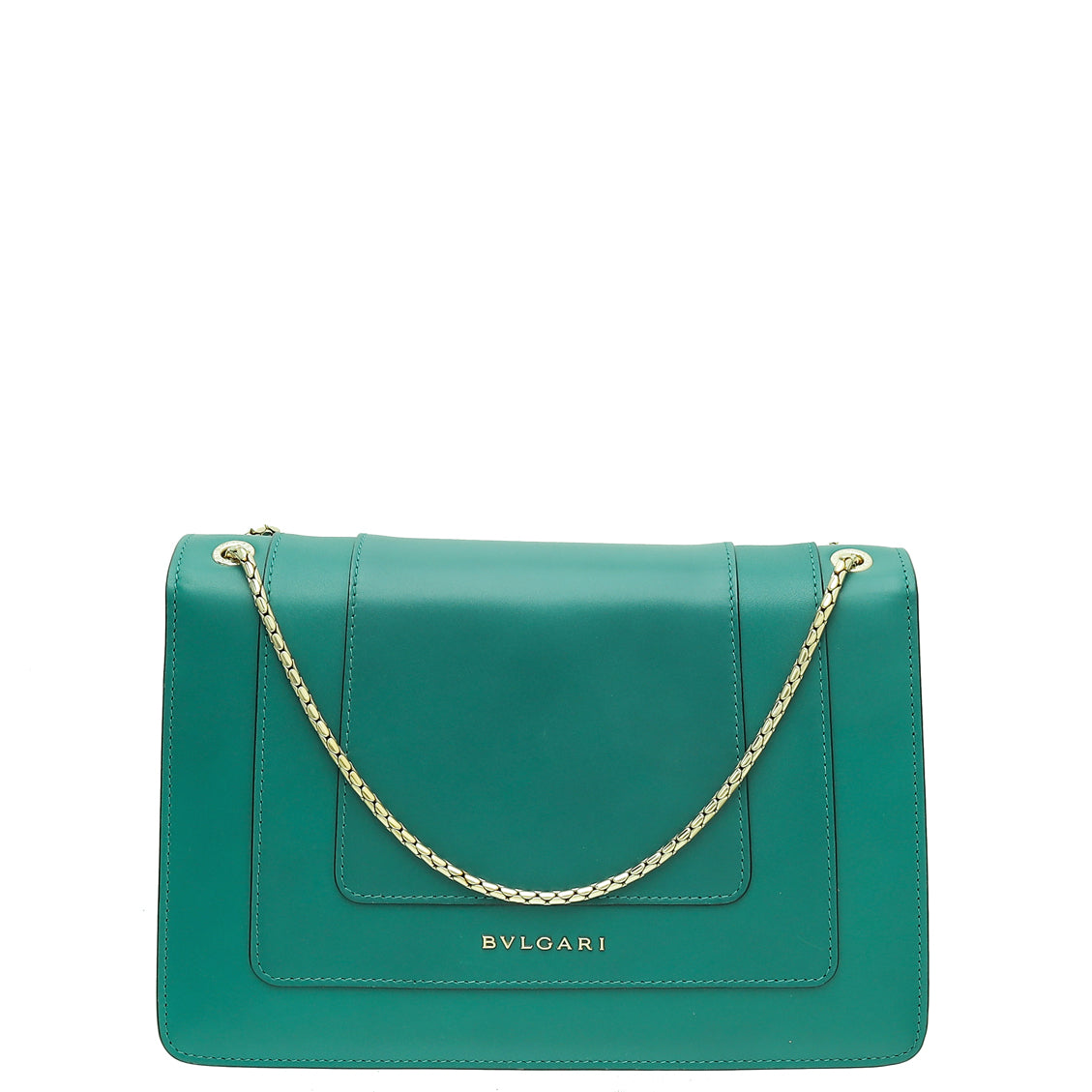 Bvlgari Green Serpenti Forever Medium Shoulder Bag