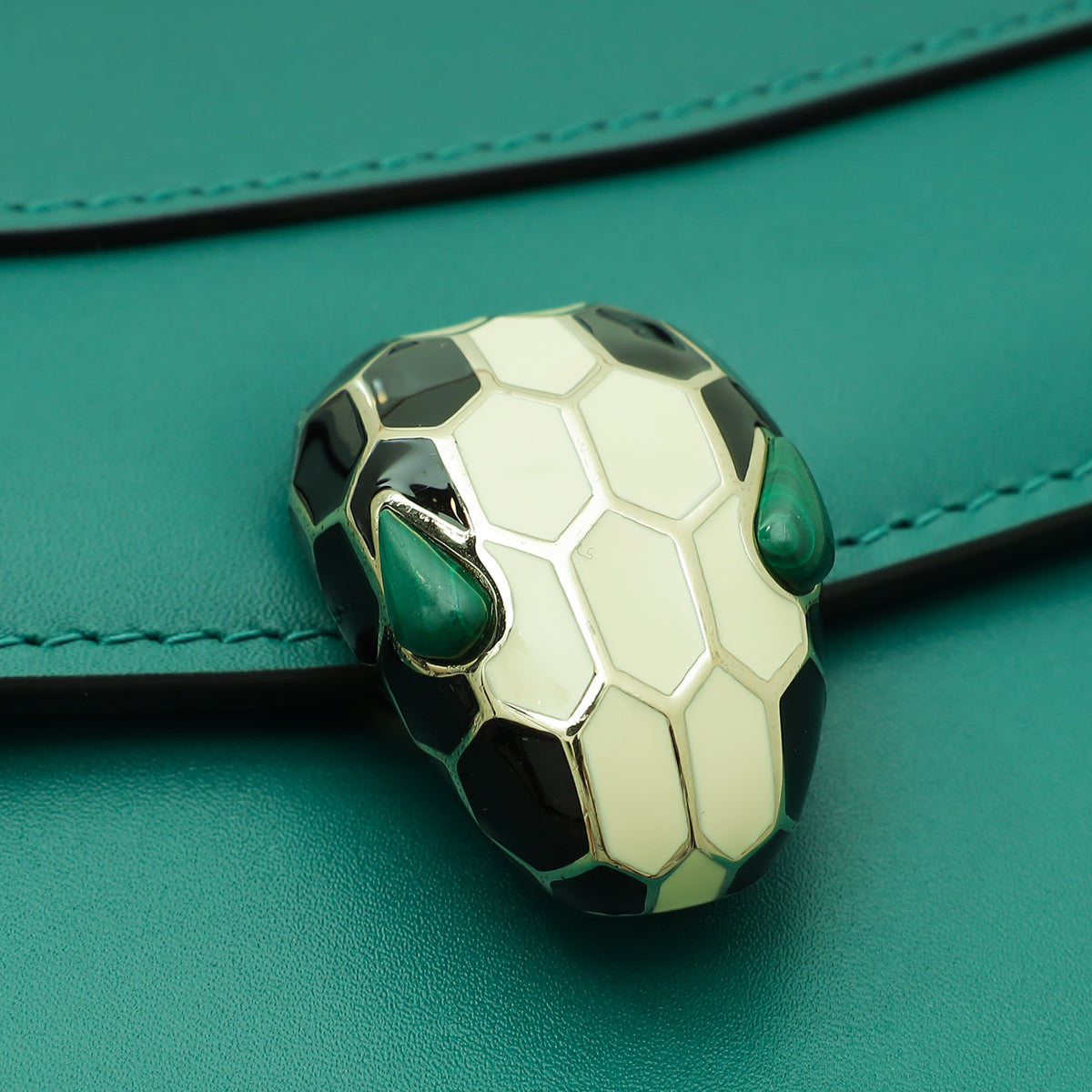 Bvlgari Green Serpenti Forever Medium Shoulder Bag