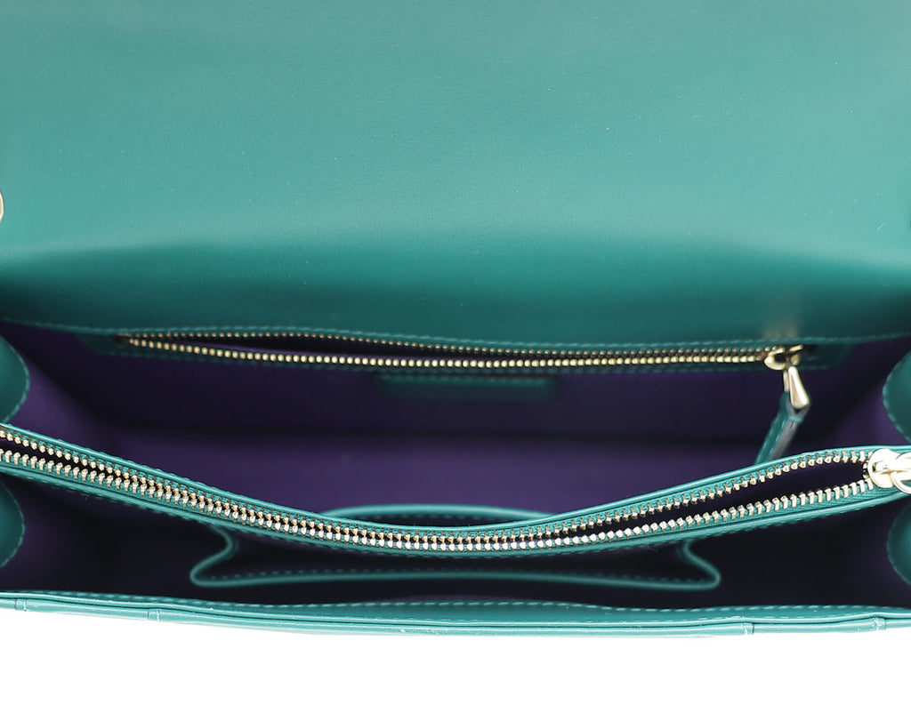 Bvlgari Green Serpenti Forever Medium Shoulder Bag
