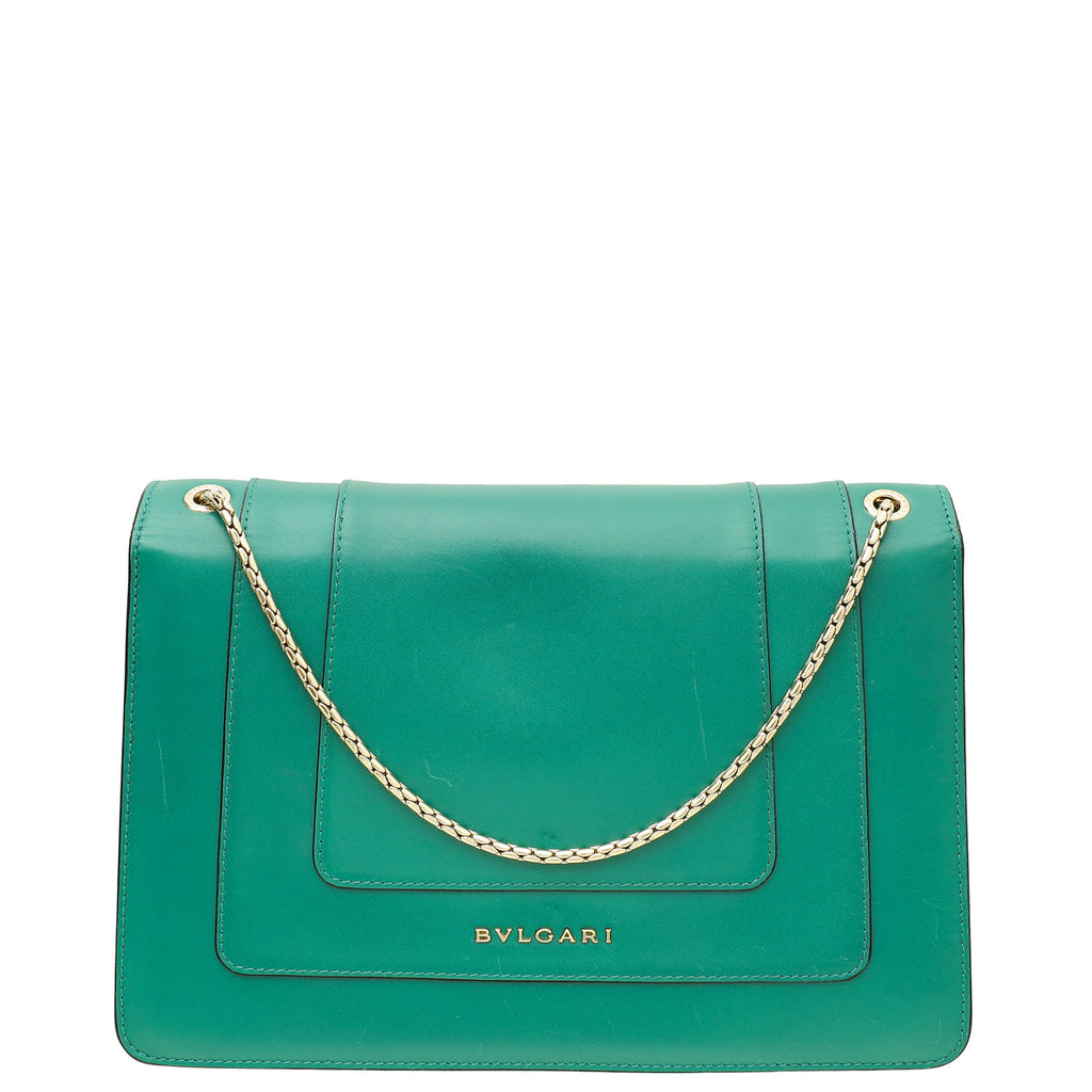 Bvlgari Green Serpenti Forever Flap Bag