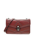 Bvlgari Burgundy Serpenti Forever Studded Small Shoulder Bag