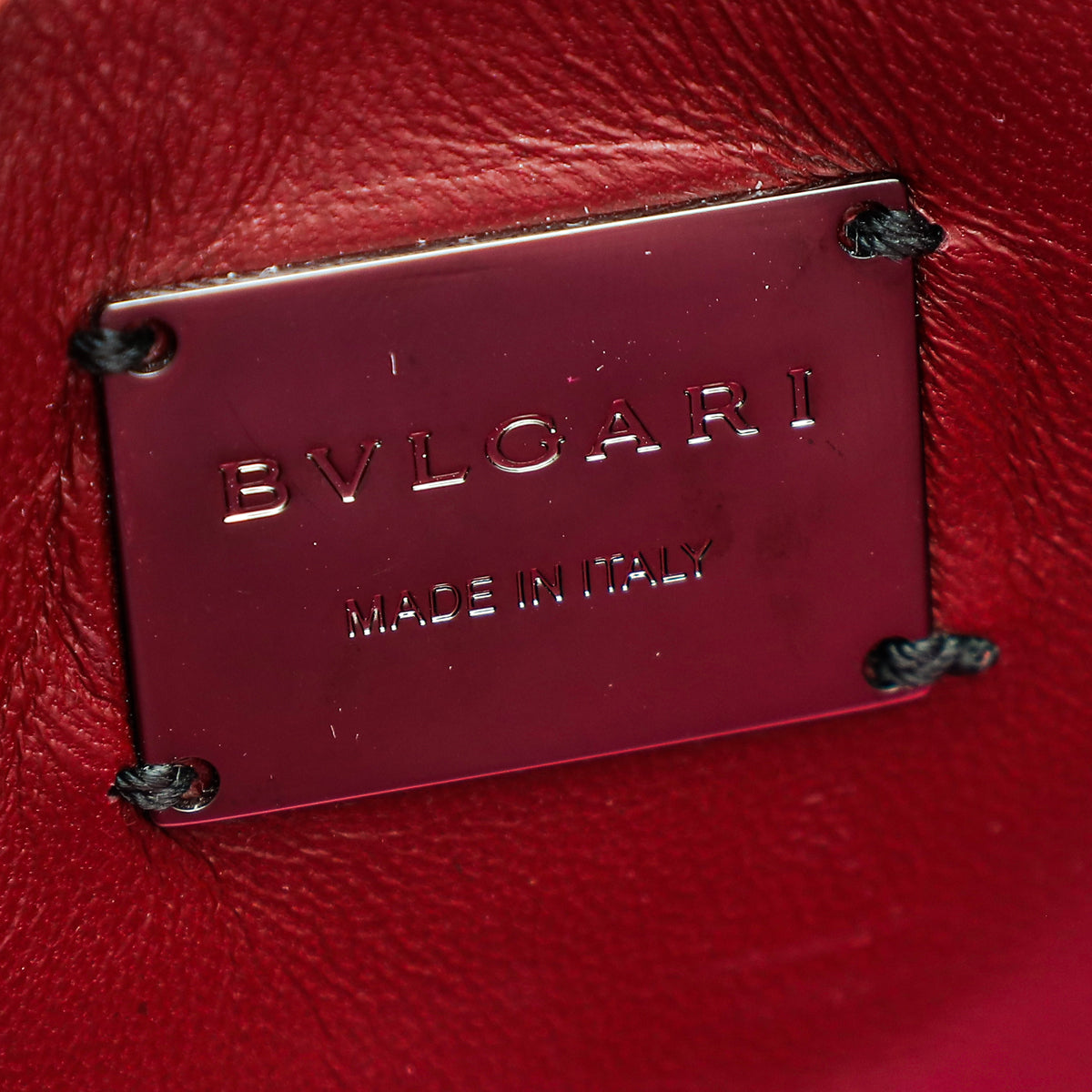 Bvlgari Burgundy Serpenti Forever Studded Small Shoulder Bag
