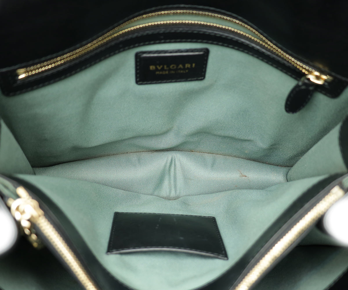 Bvlgari Black Serpenti Forever Large Shoulder Bag