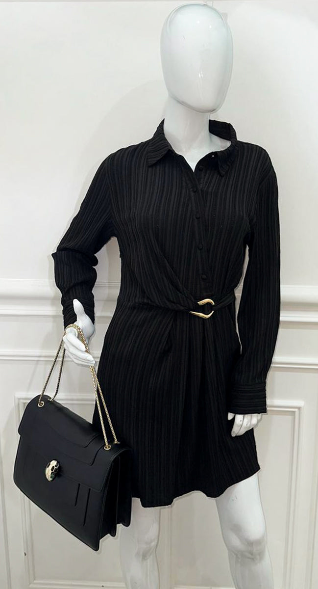 Bvlgari Black Serpenti Forever Large Shoulder Bag