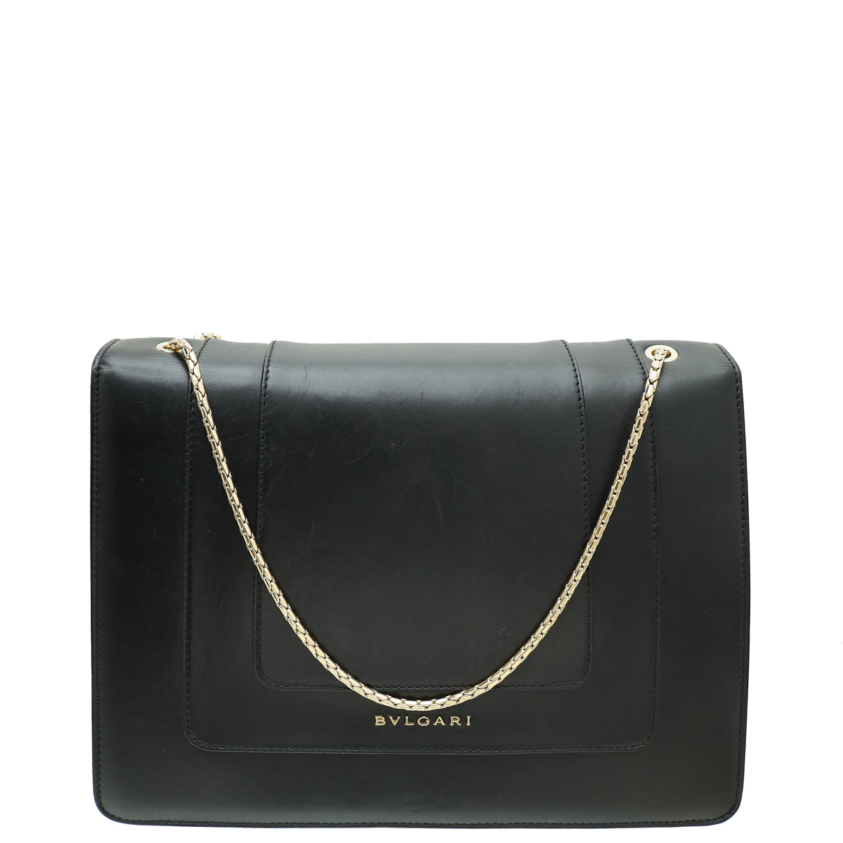 Bvlgari Black Serpenti Forever Large Shoulder Bag