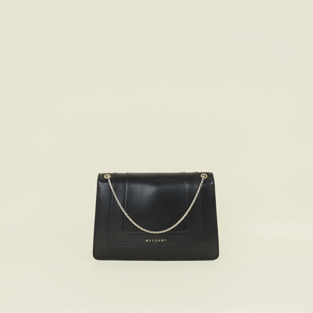Bvlgari Black Serpenti Forever Flap Shoulder Bag