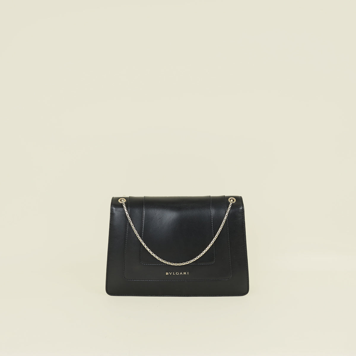 Bvlgari Black Serpenti Forever Flap Shoulder Bag