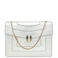 Bvlgari Silver Mirror Serpenti Forever Flap Chain Large Bag