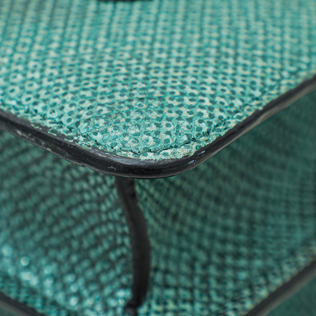 Bvlgari Metallic Green Karung Serpenti Forever Medium Shoulder Bag