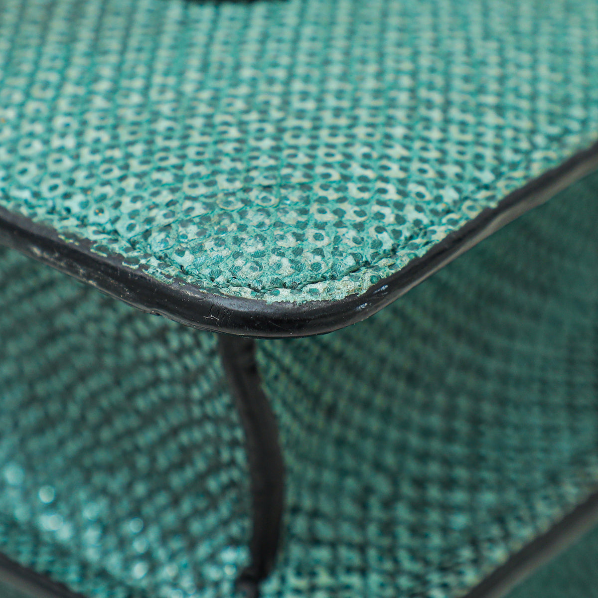 Bvlgari Metallic Green Karung Serpenti Forever Medium Shoulder Bag