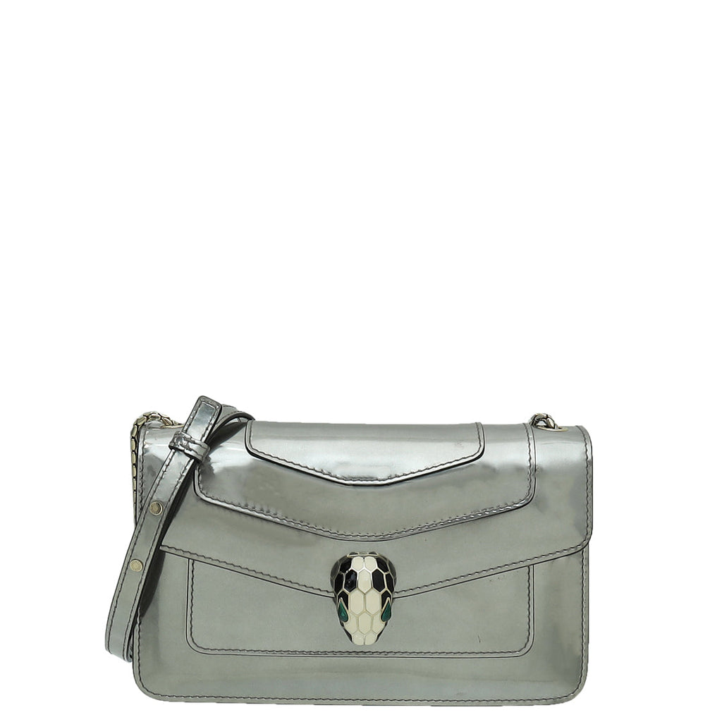 Bvlgari Grey Serpenti Forever East West Small Bag