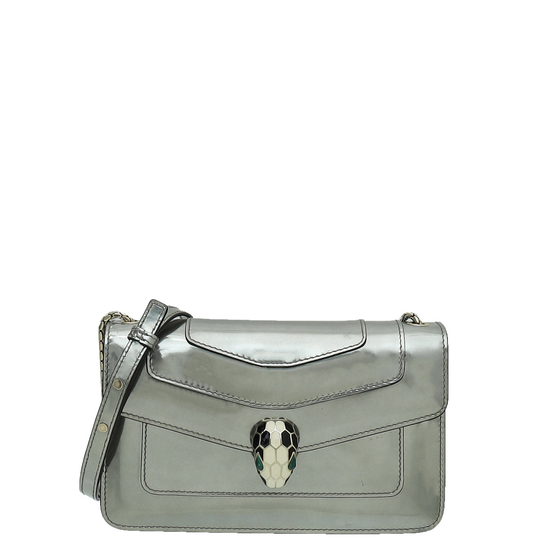 Bvlgari Grey Serpenti Forever East West Small Bag