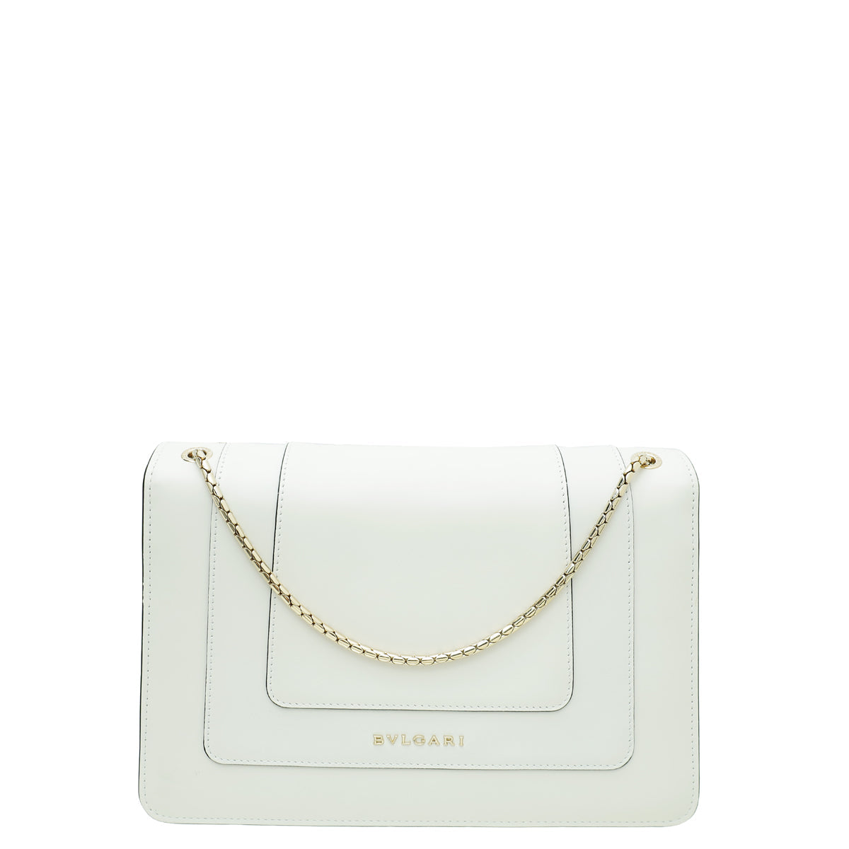 Bvlgari Cream Serpenti Forever Medium Shoulder Bag