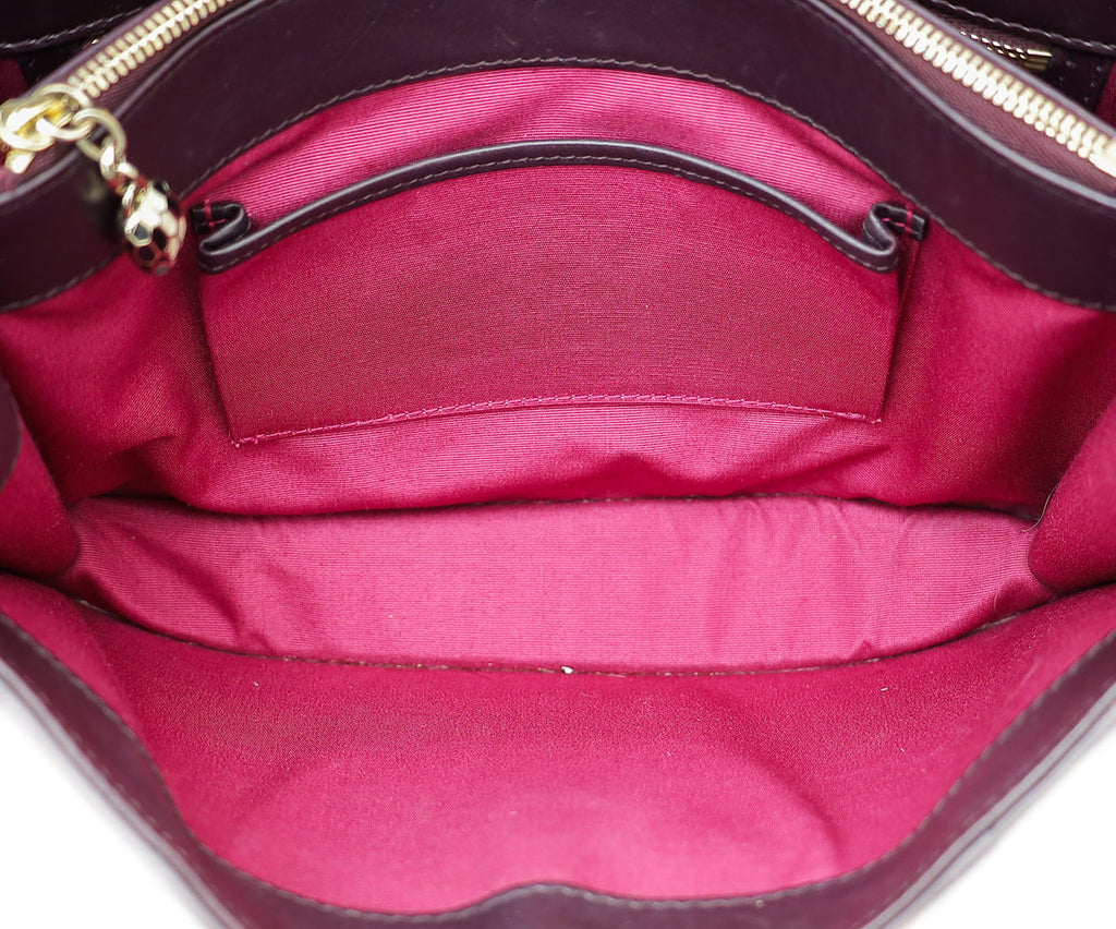 Bvlgari Burgundy Serpenti Forever Flap Bag