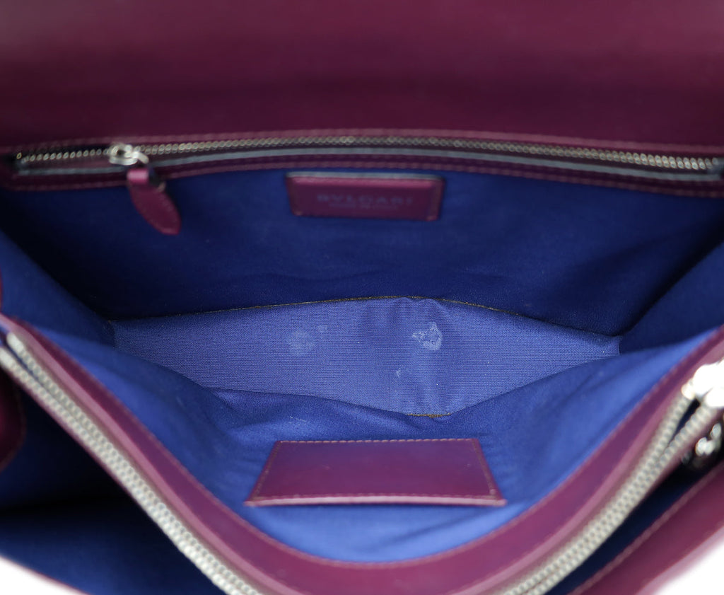 Bvlgari Aubergine Serpenti Forever Large Shoulder Bag