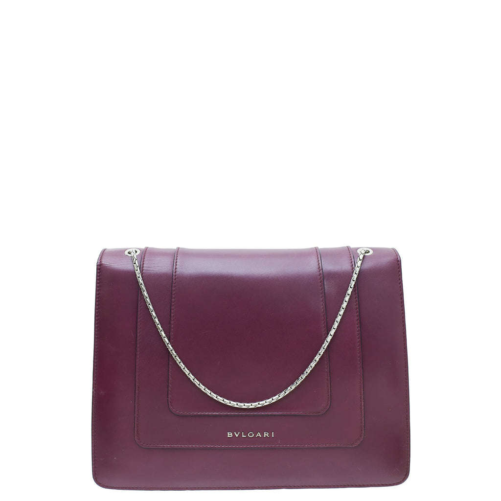Bvlgari Aubergine Serpenti Forever Large Shoulder Bag