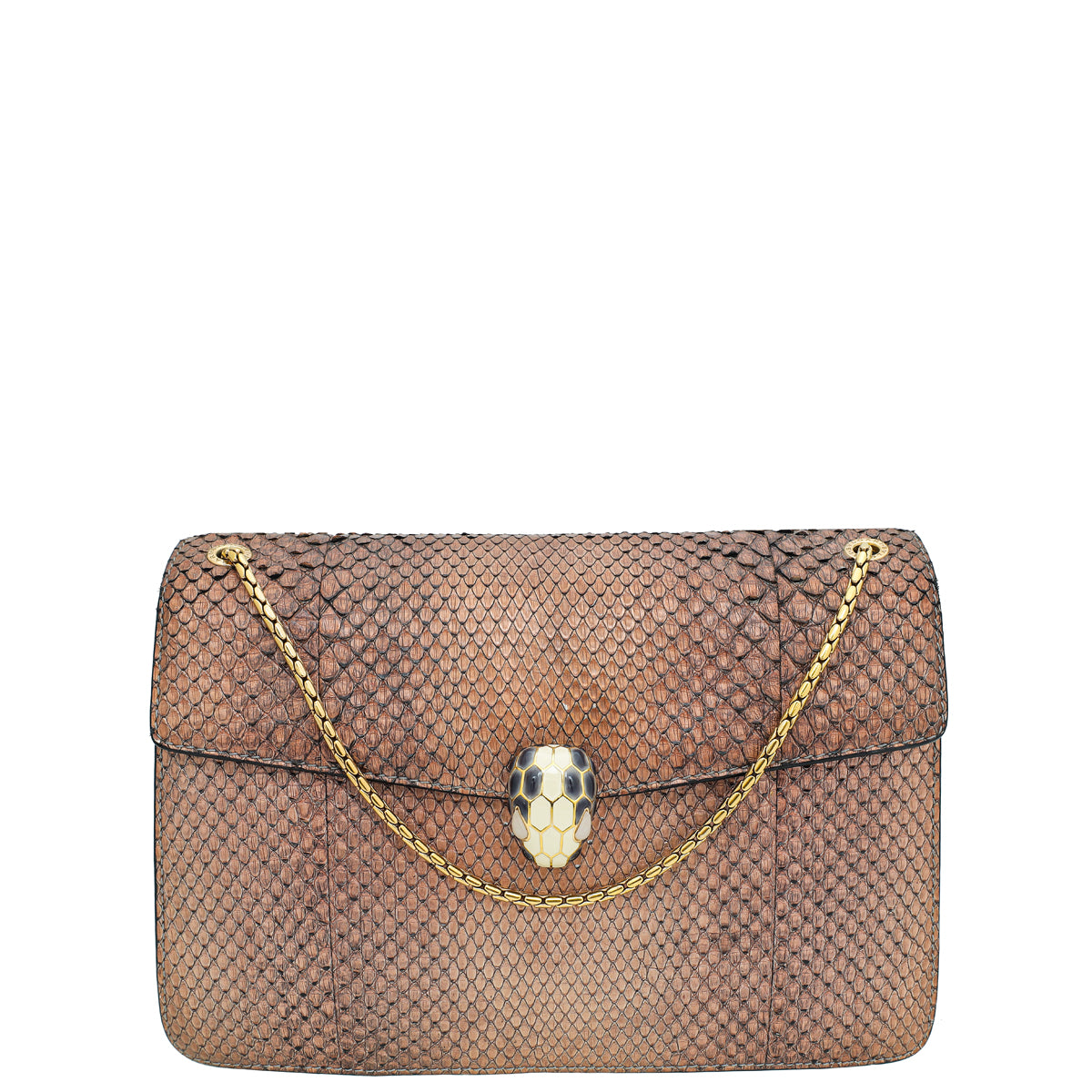Bvlgari Light Bronze Python Serpenti Forever Ltd.Ed 35/30 Bag