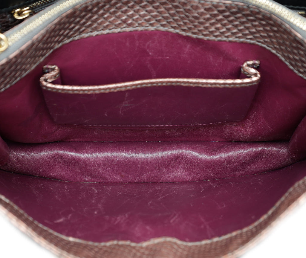 Bvlgari Light Bronze Python Serpenti Forever Ltd.Ed 35/30 Bag
