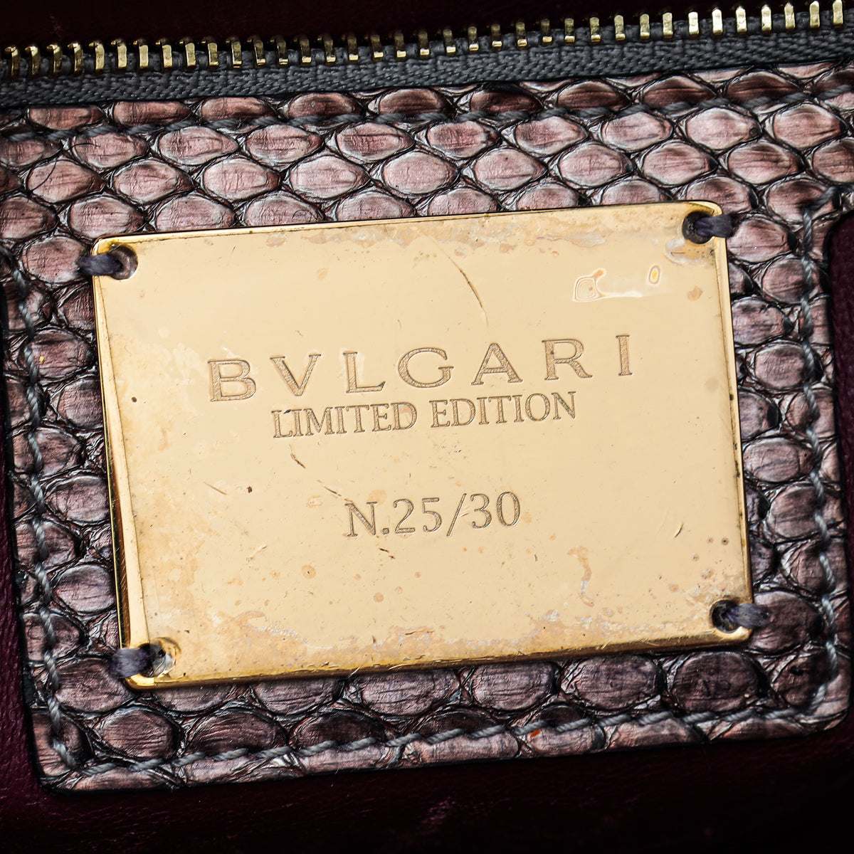 Bvlgari Light Bronze Python Serpenti Forever Ltd.Ed 35/30 Bag