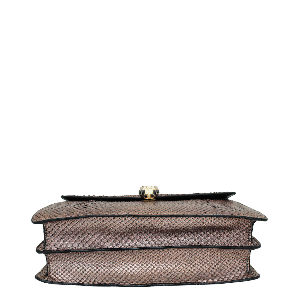 Bvlgari Light Bronze Python Serpenti Forever Ltd.Ed 35/30 Bag