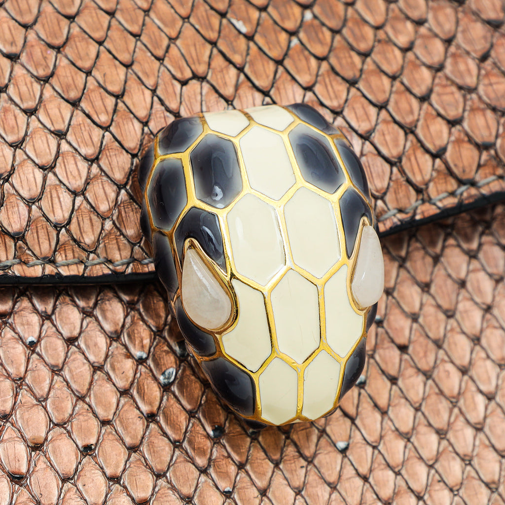 Bvlgari Light Bronze Python Serpenti Forever Ltd.Ed 35/30 Bag