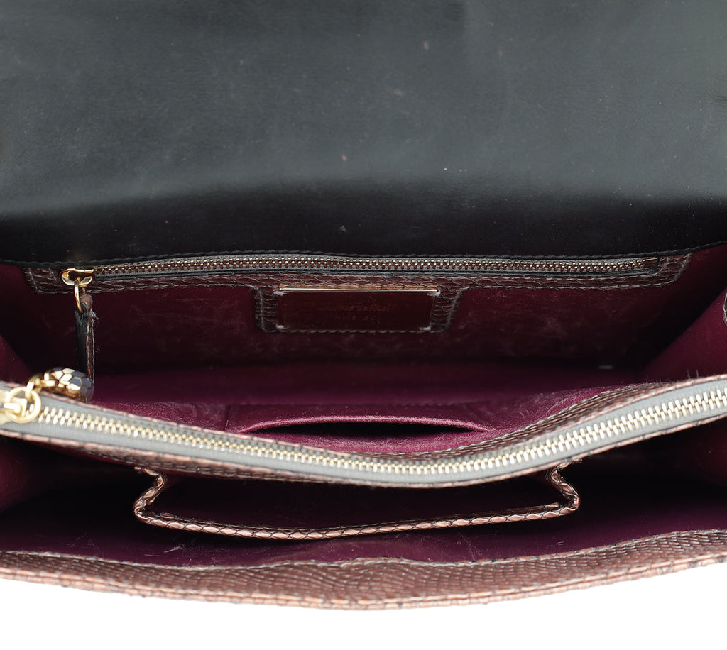 Bvlgari Light Bronze Python Serpenti Forever Ltd.Ed 35/30 Bag