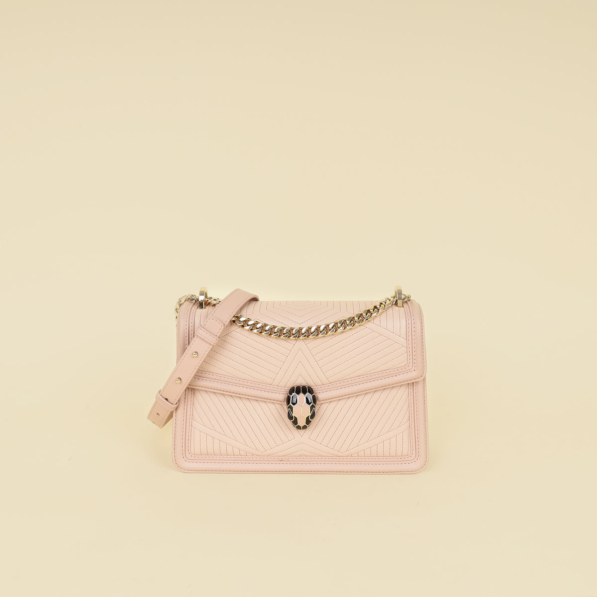 Bvlgari Crystal Rose Serpenti Forever Diamond Blast Shoulder Bag