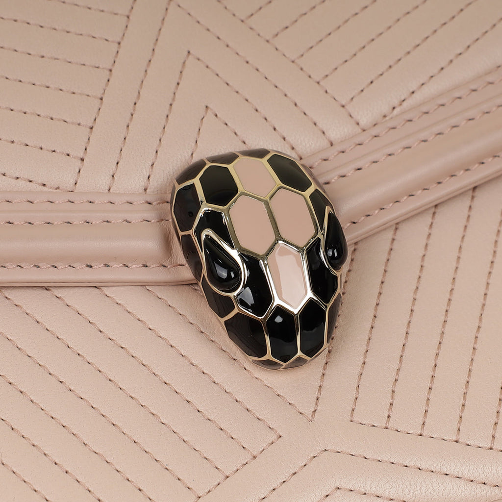 Bvlgari Crystal Rose Serpenti Forever Diamond Blast Shoulder Bag