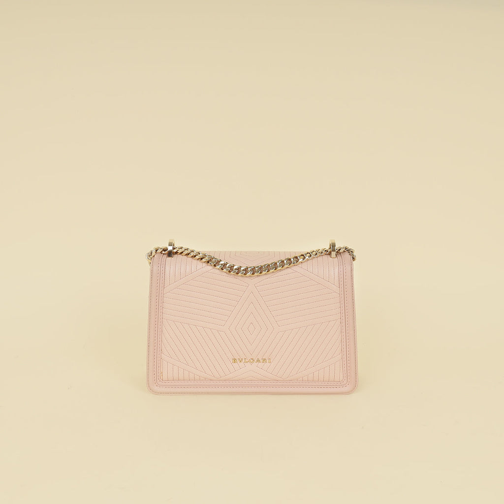 Bvlgari Crystal Rose Serpenti Forever Diamond Blast Shoulder Bag
