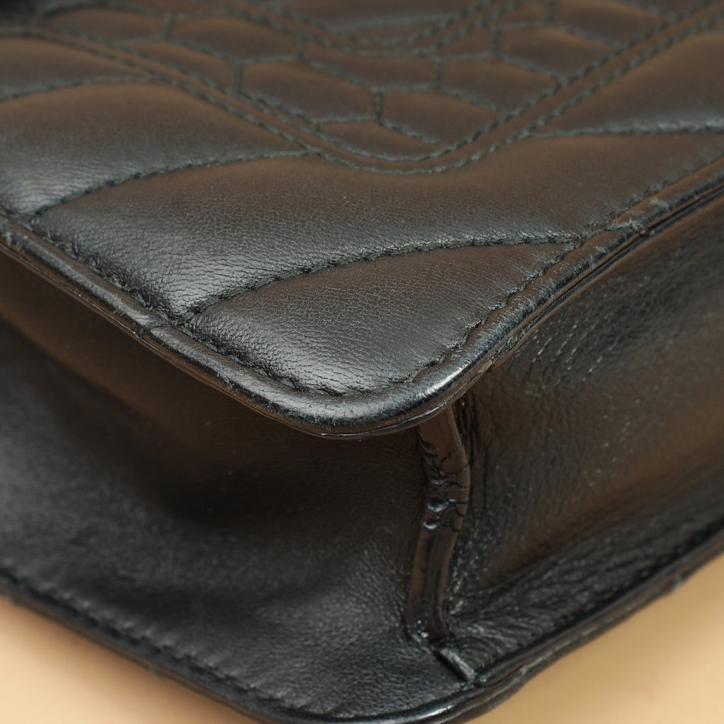 Bvlgari Black Quilted Scaglie Serpenti Forever Bag