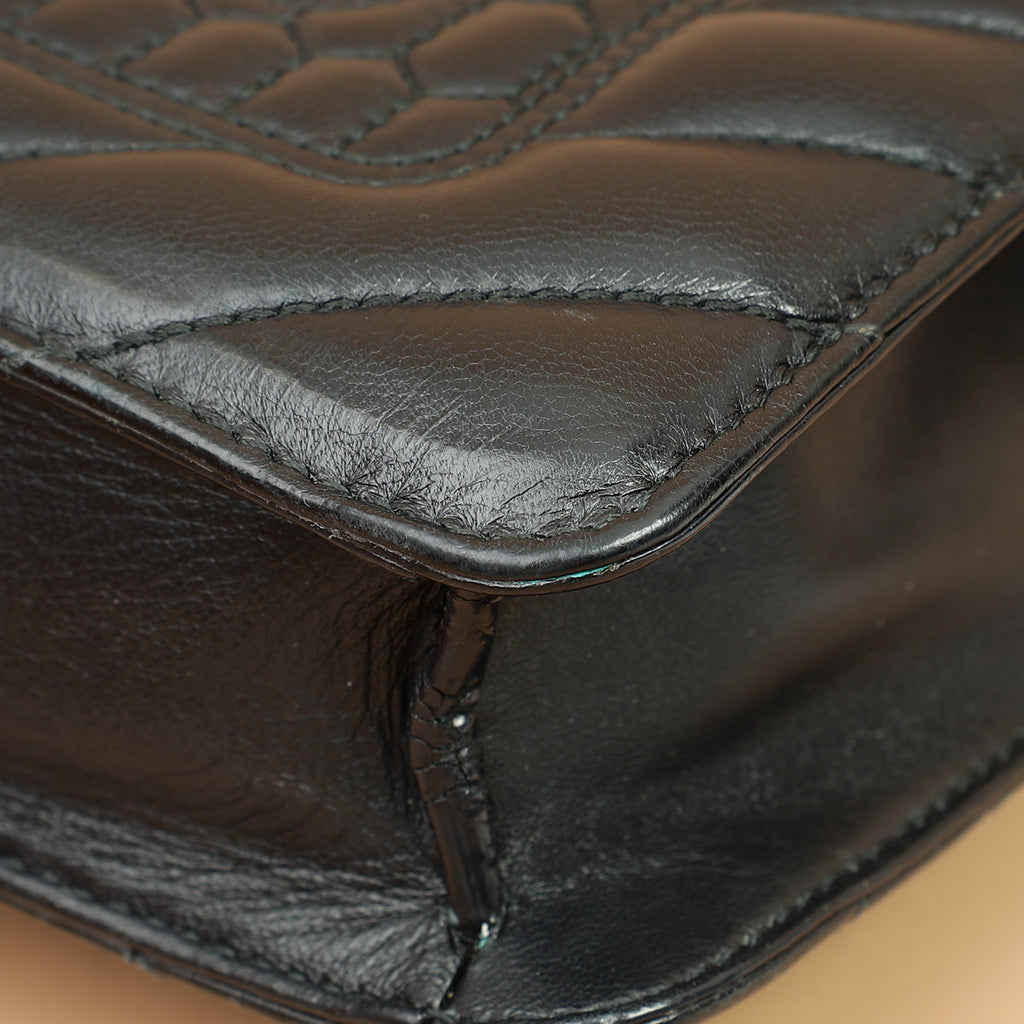 Bvlgari Black Quilted Scaglie Serpenti Forever Bag