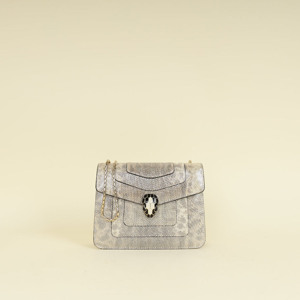 Bvlgari Bicolor Karung Serpenti Forever Flap Bag