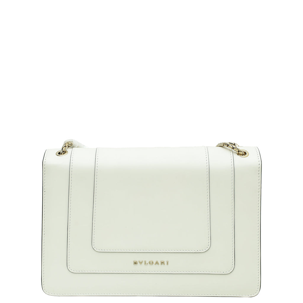Bvlgari White Agate Serpenti Forever Shoulder Bag